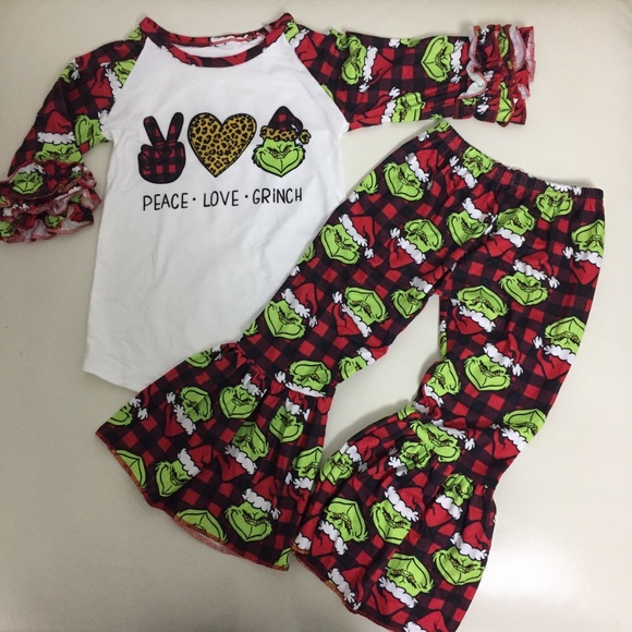 The Grinch Christmas 🎄 Pants Set Outfit - Picture 5 of 7